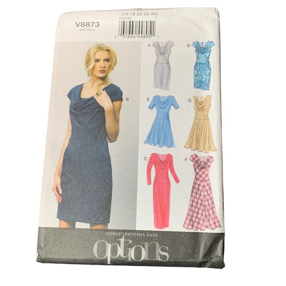 Vogue Patterns V8873 Womens Dress Sewing Pattern Sizes 16-24 Multiple Styles - Picture 1 of 2